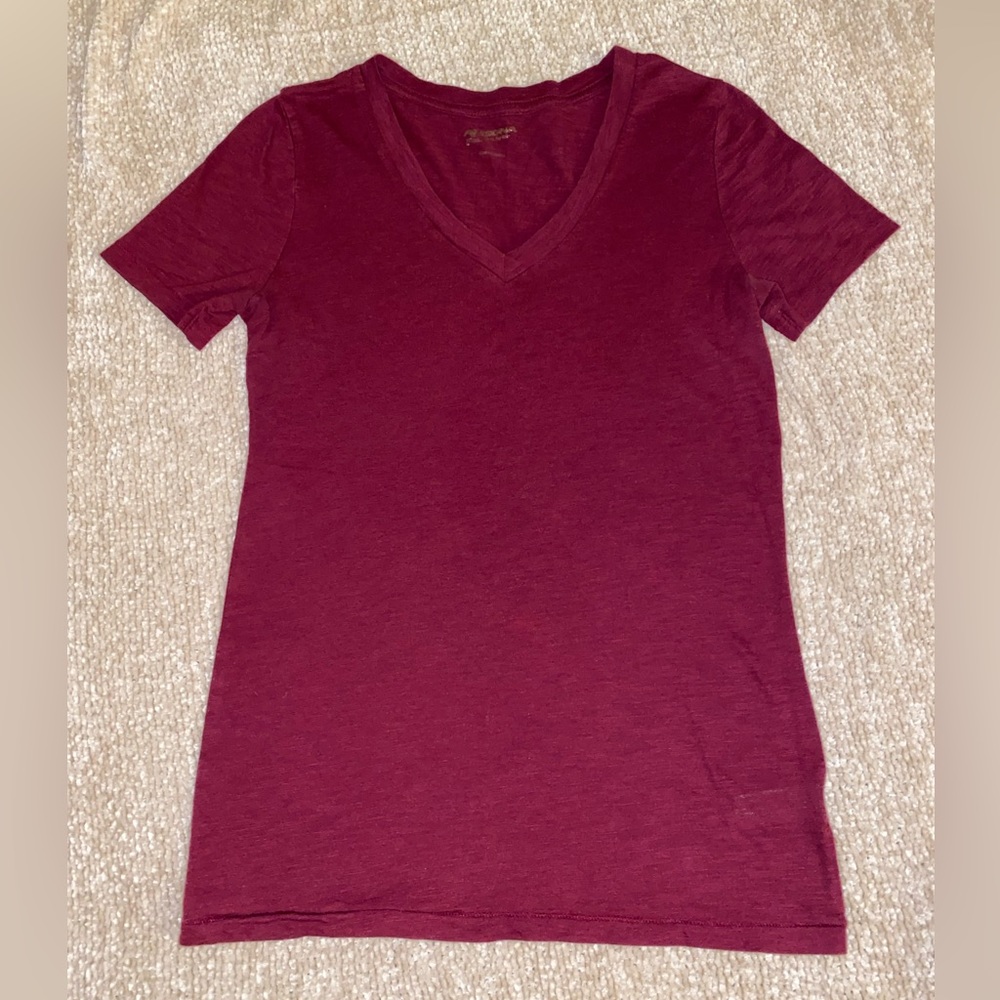 5/$25 Burgundy V-Neck Tee